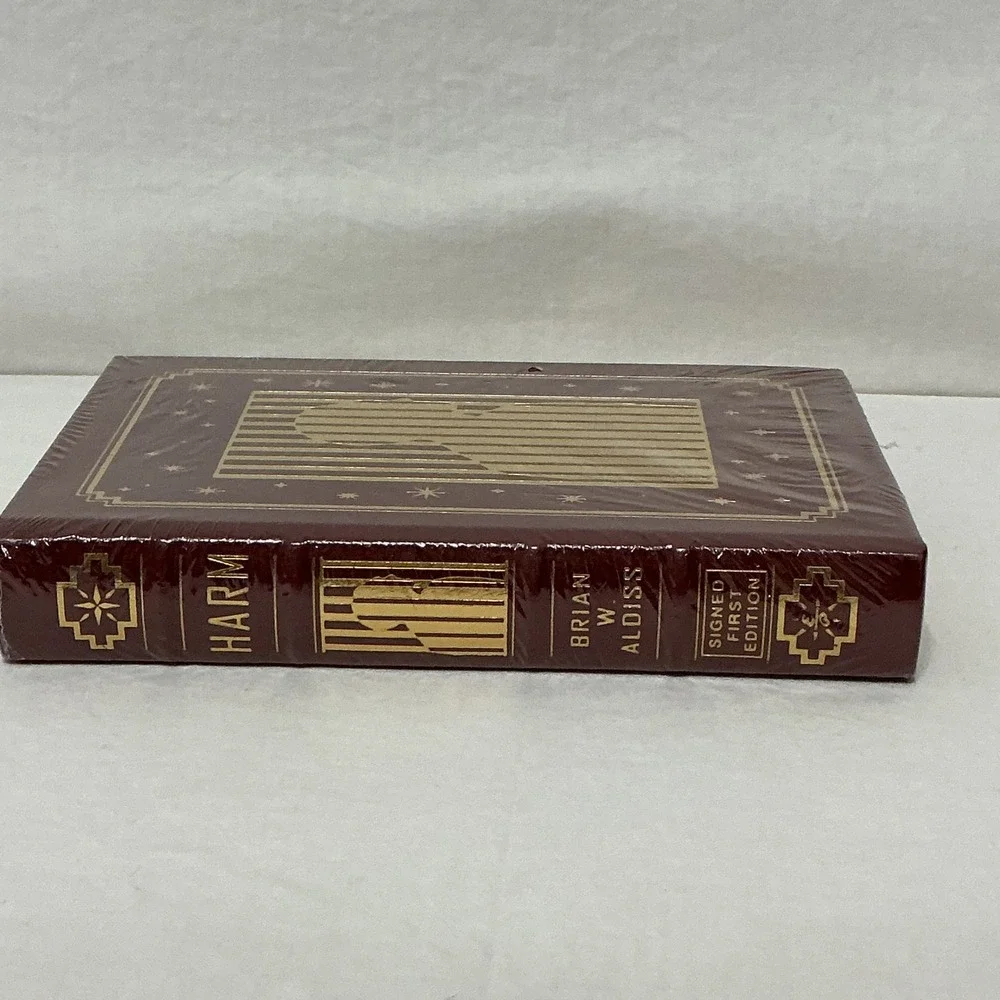 Signed First Edition Easton Press Harm Brian W. Aldiss Maroon Leather New Sealed